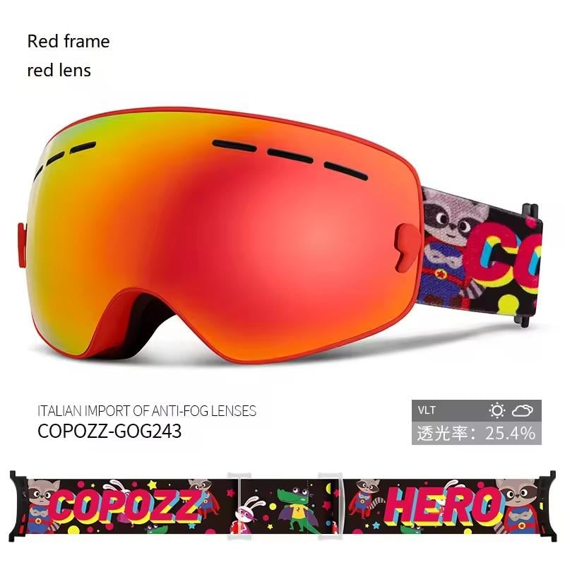 Маска горнолыжная Copozz GOG-243 детская UV400 Red (60041) - фото 2 Маска горнолыжная Copozz GOG-243 детская UV400 Red (60041) - фото 2