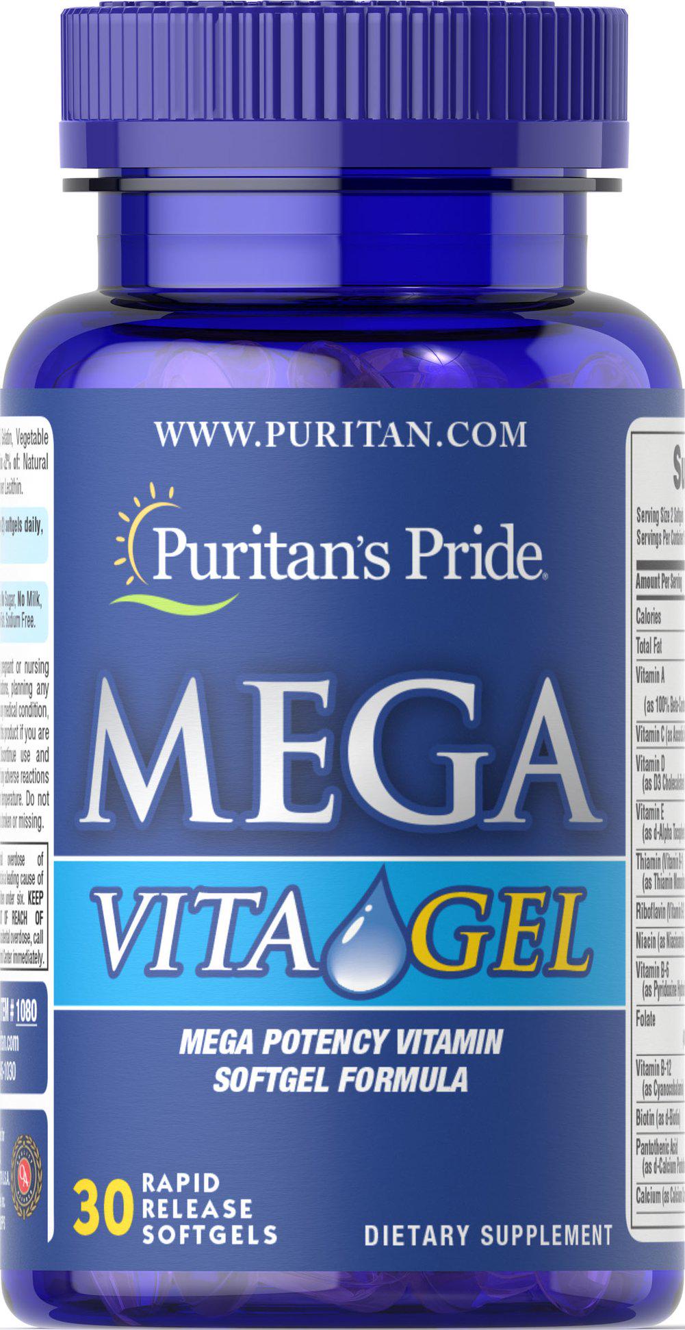Витаминно-минеральный комплекс Puritan's Pride Mega Vita Gel 30 Softgels