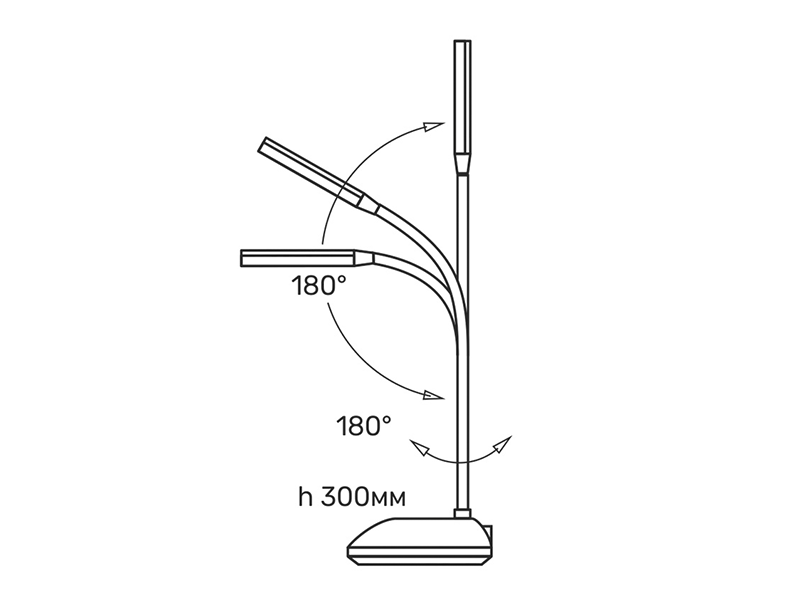 Настольная лампа светодиодная с аккумулятором Titanum TLTF-022G 7W 3000-6500K USB (7650) - фото 3