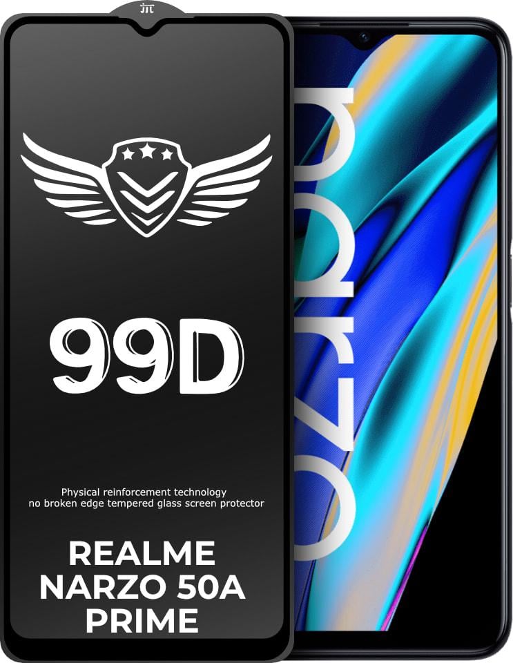 Стекло защитное FlyGuard Realme Narzo 50A Prime Full Glue (31266)