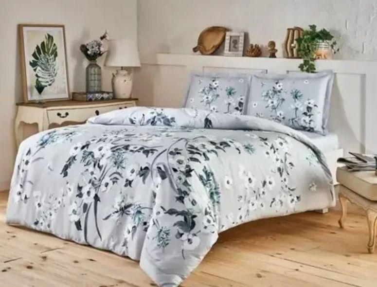 Постельное белье Tac Emily gri сатин Серый