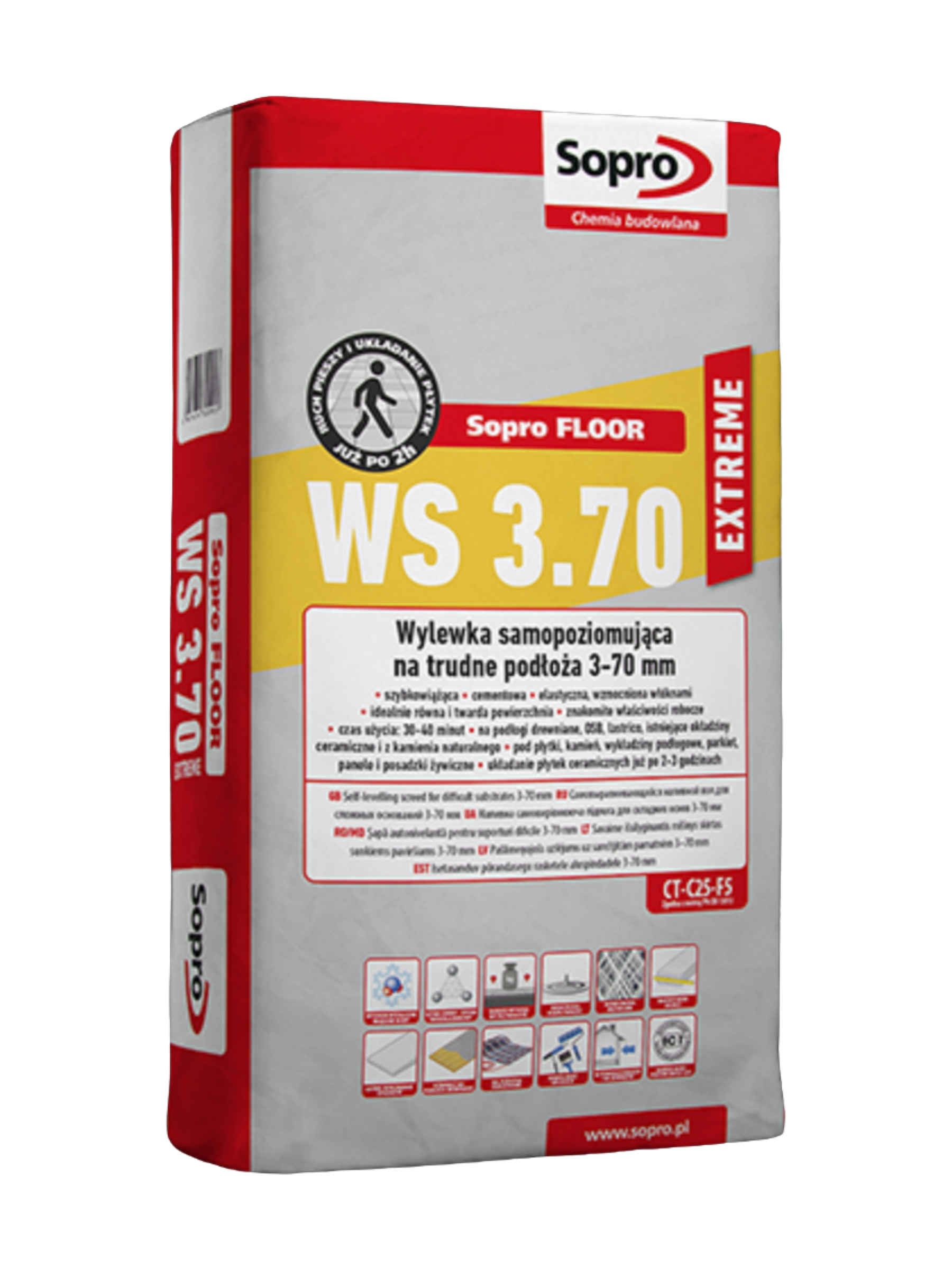 Самовыравнивающийся пол наливной Sopro FLOOR WS 3.70 Extreme 25 кг (291/25)