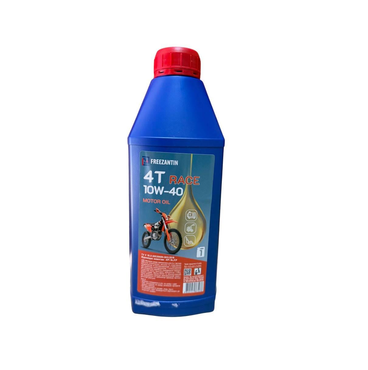 Моторная масло для мотоциклов Freezantin 4T Race 10W-40 1 л (L047)