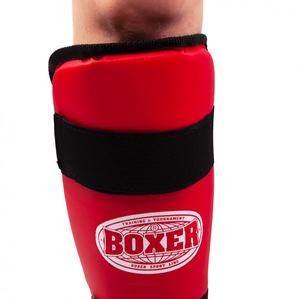 Захист гомілки та стопи Boxer шкірвініл 0.6 мм M Червоні (2002-03R) - фото 3