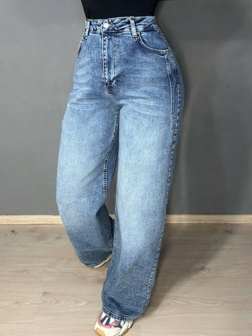 Джинсы женские Its Basic 2507-4 wide leg палаццо стрейчевые Голубой