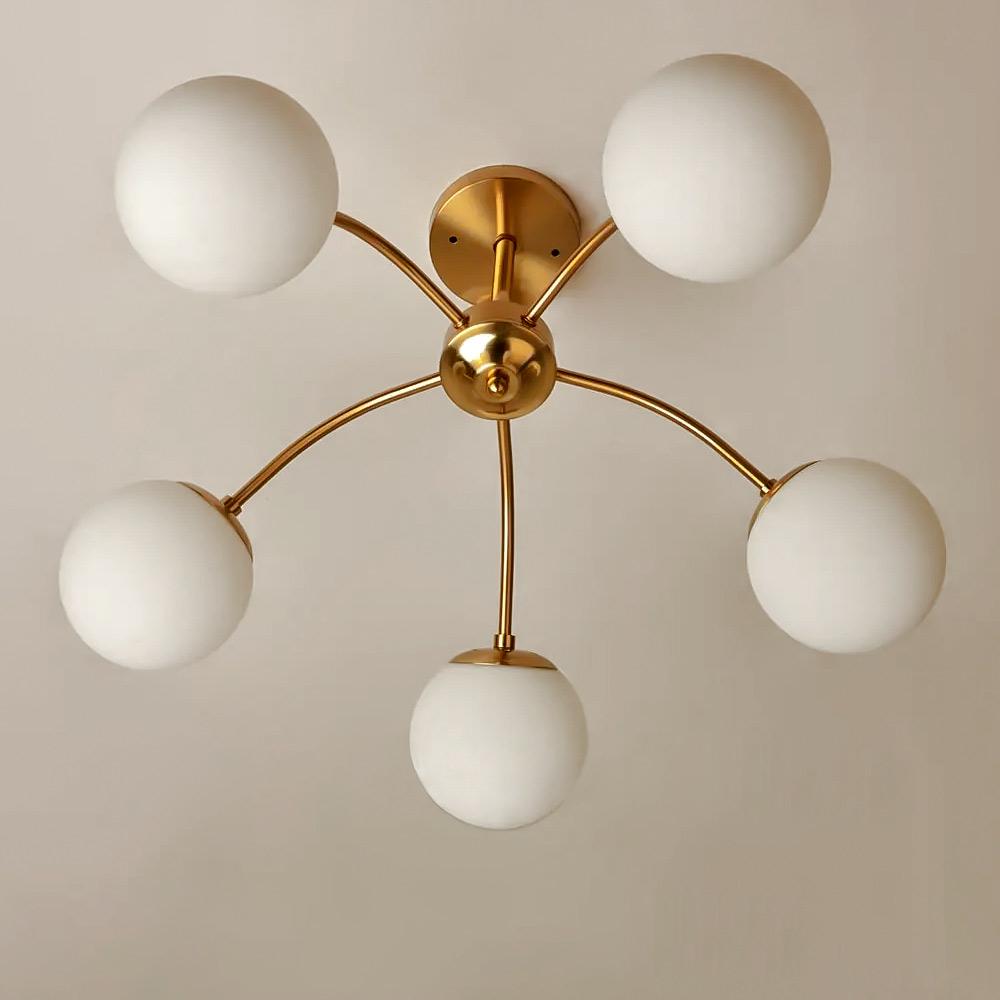 Люстра потолочная Light House SH-19571/5 COPPER 620х620х380 мм Золотой/Белый