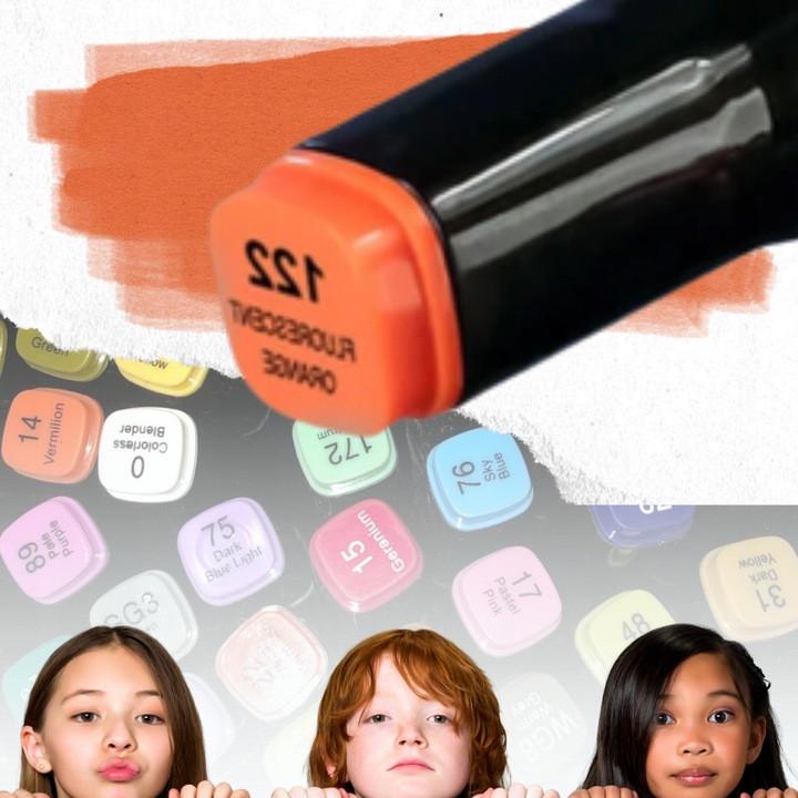 Набор маркеров в органайзере двусторонние спиртовые 80 шт. - фото 5