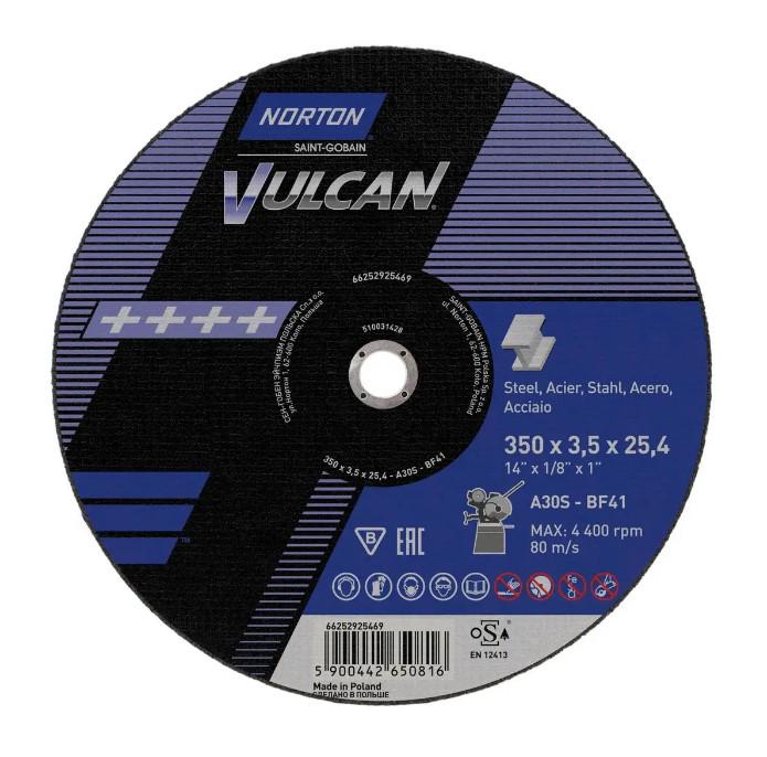 Відрізний диск Norton Vulcan 41 по металу 350х3,5х25,4 мм (21086) - фото 1