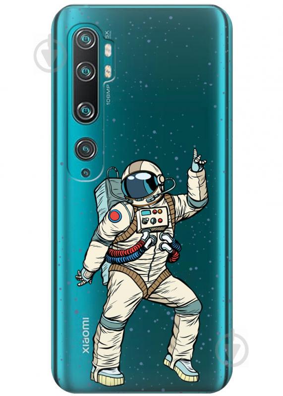 Прозрачный силиконовый чехол iSwag для Xiaomi Mi Note 10 Pro с рисунком - Веселый космонавт (H349) Прозрачный силиконовый чехол iSwag для Xiaomi Mi Note 10 Pro с рисунком - Веселый космонавт (H349)