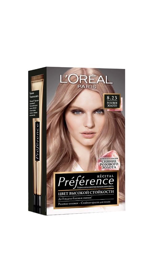 Фарба для волосся L'Oreal Paris Recital Preference 8,23 Рожеве золото (24892)