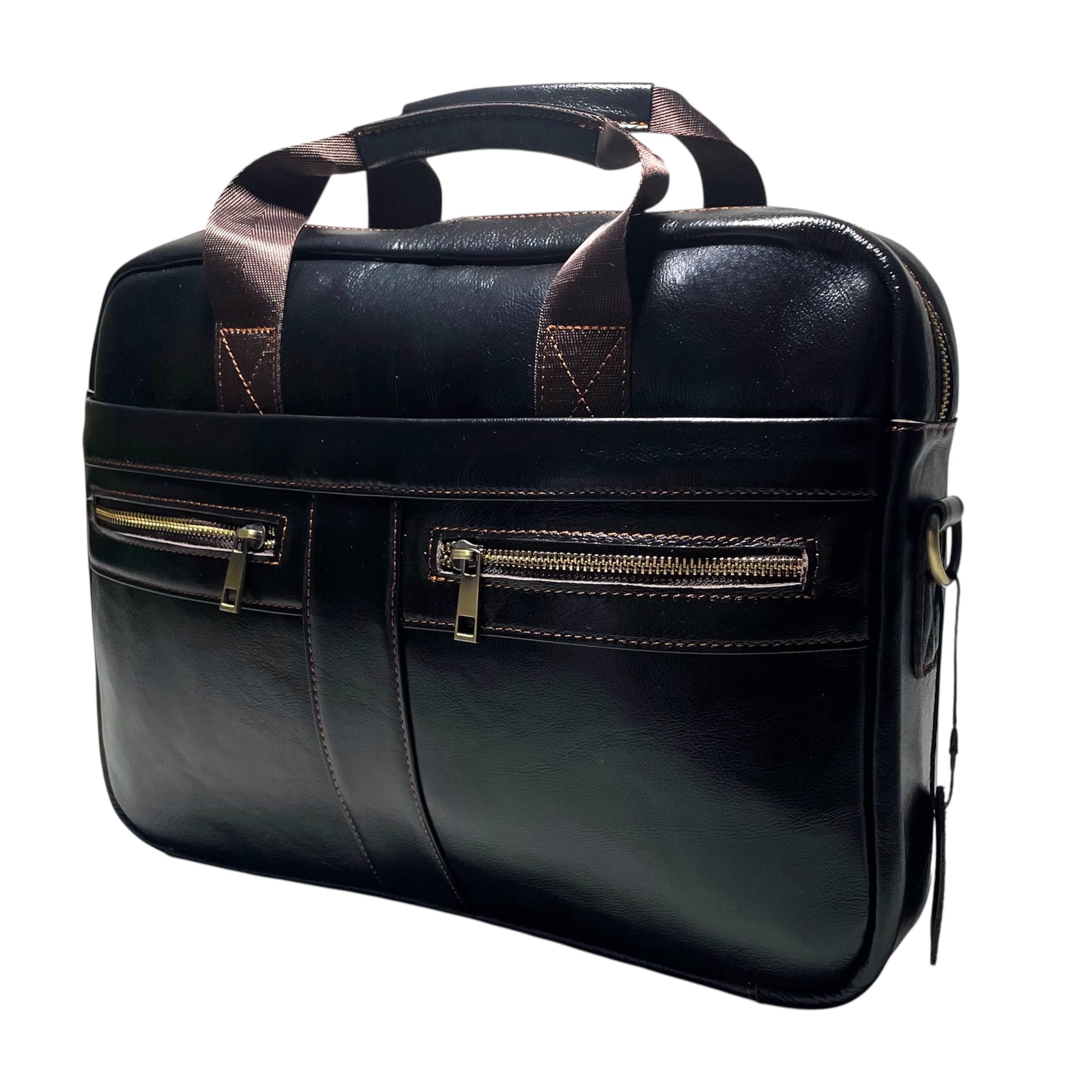 Портфель чоловічий Lorian з натуральної шкіри з регульованим плечовим ременем Темна кава (LR 252019-darkcoffee) - фото 8 Портфель чоловічий Lorian з натуральної шкіри з регульованим плечовим ременем Темна кава (LR 252019-darkcoffee) - фото 8