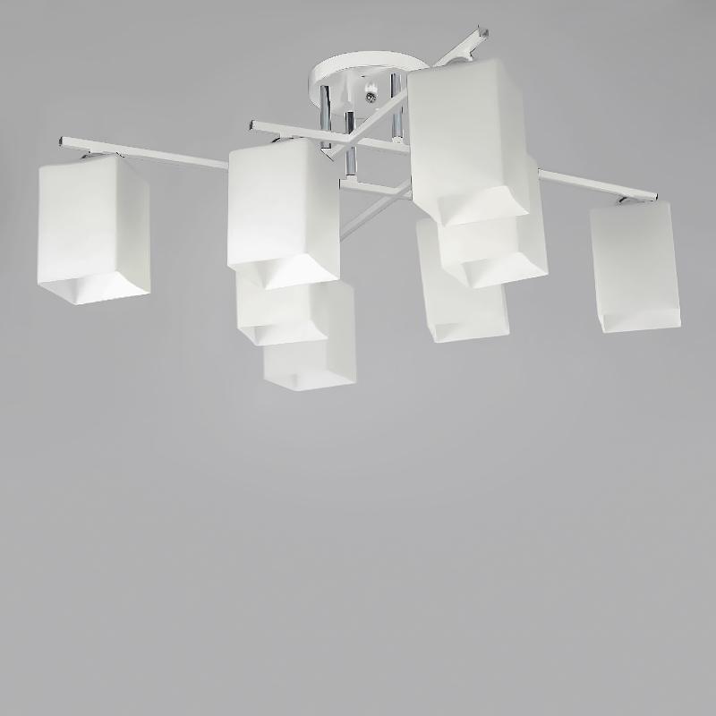 Люстра потолочная Light House NM-15321/8 CR+WT+WT на восемь ламп Белый