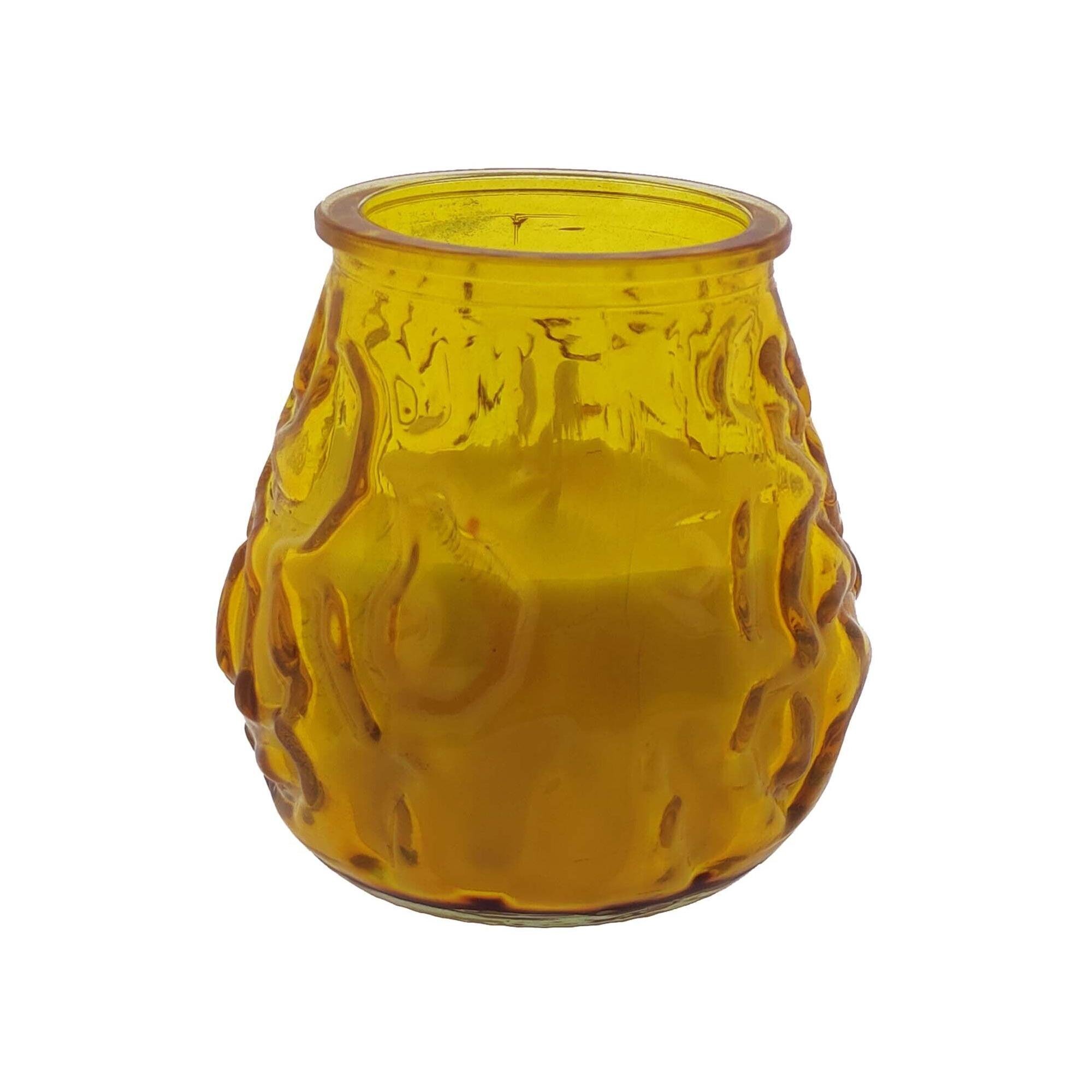 Свеча от насекомых с цитронеллой в стакане (4326470449696)