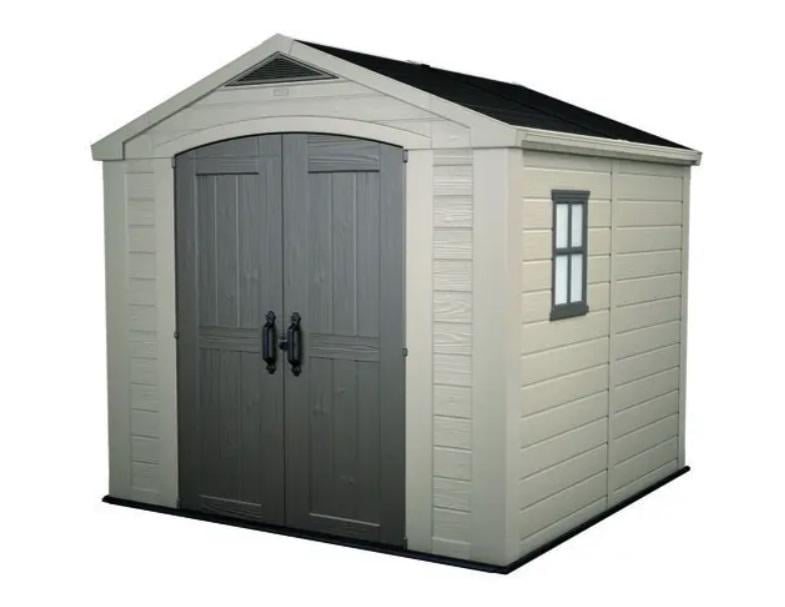 Сарай садовый пластиковый Keter FACTOR 256,5x255x243 см Серый (7290103664954)