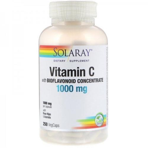Витамин C Solaray Vitamin C with Bioflavonoid Concentrate 1000 50 мг 250 Veg Caps