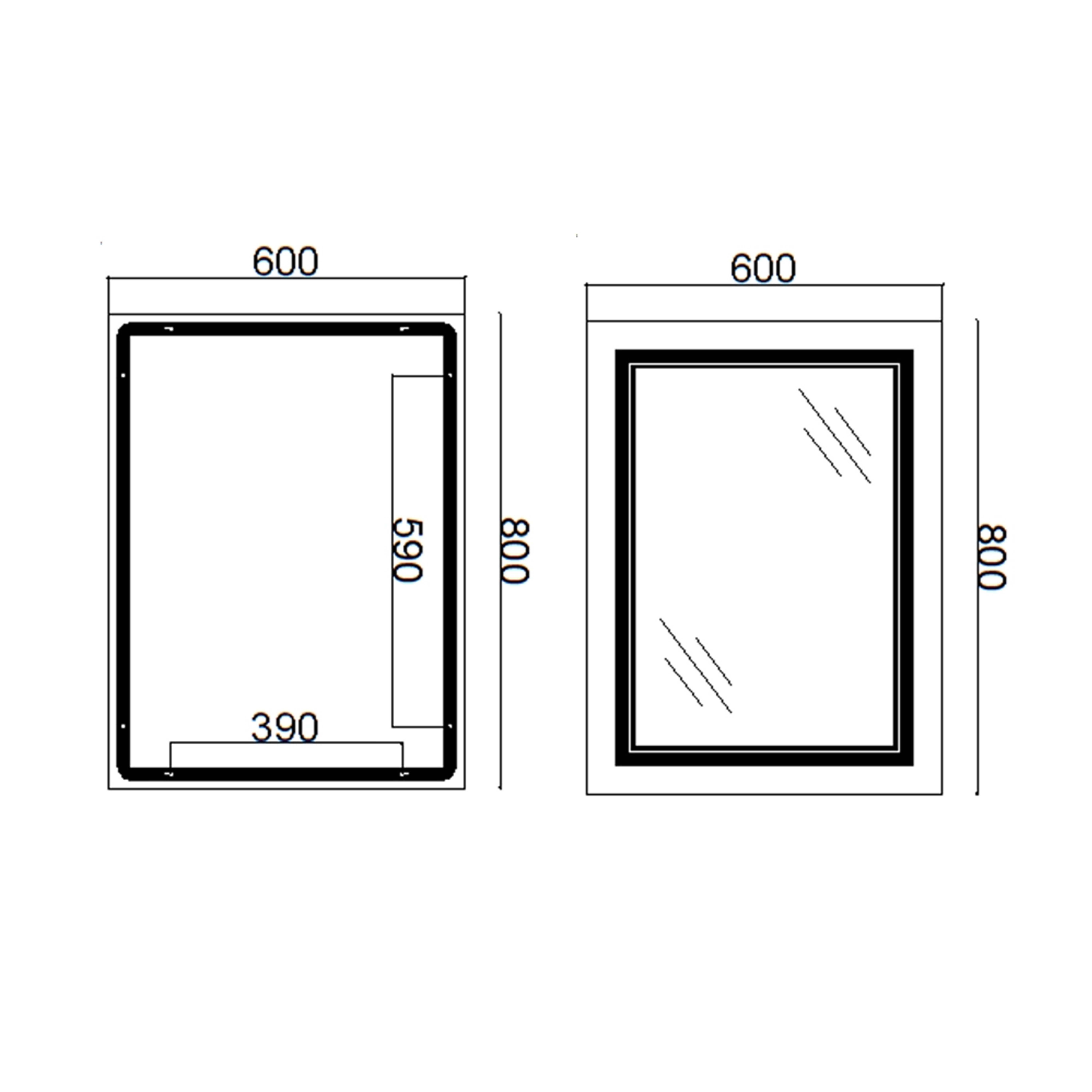 Зеркало Qtap Cardinal Reverse QT0478C6080 LED-подсветкой Touch/антизапотеванием/диммером 600х800 мм (20576242) - фото 2