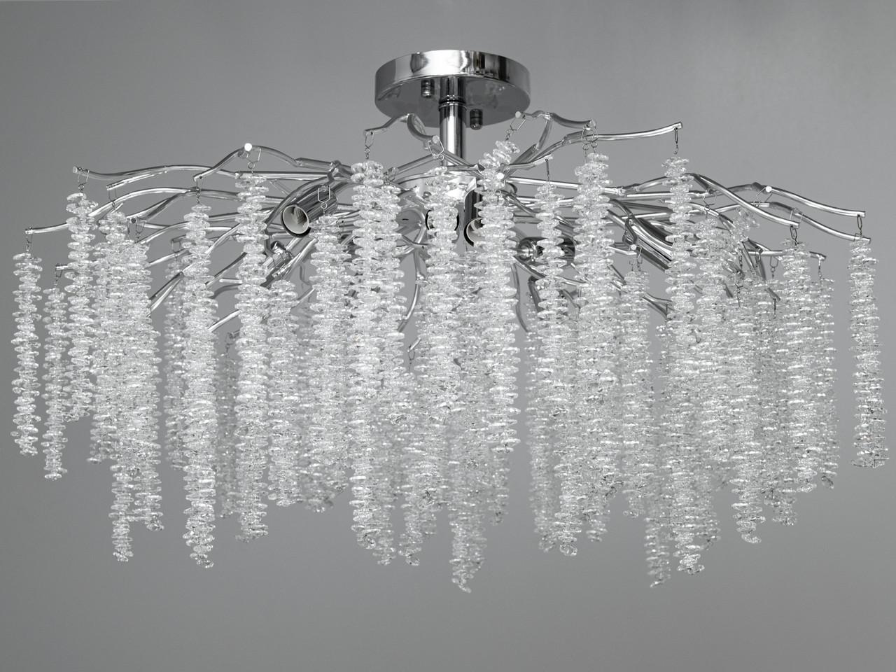 Люстра хрустальная Глициния для холла на 9 ламп Хром (2135321320) - фото 2 Люстра хрустальная Глициния для холла на 9 ламп Хром (2135321320) - фото 2