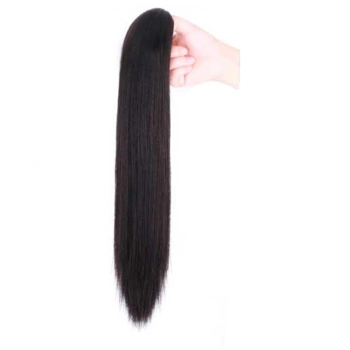 Шиньон накладной хвост на шпильке Didaka прямые волосы 50 см Брюнетка (X0000973-1)