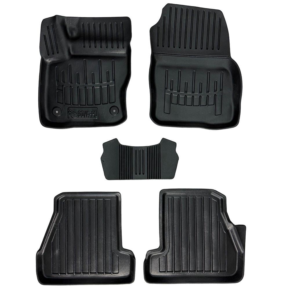 Коврики в салон SOVA-PL для Ford Focus III USA 2011-2018 резиновые 5 шт. Черный (28800602)
