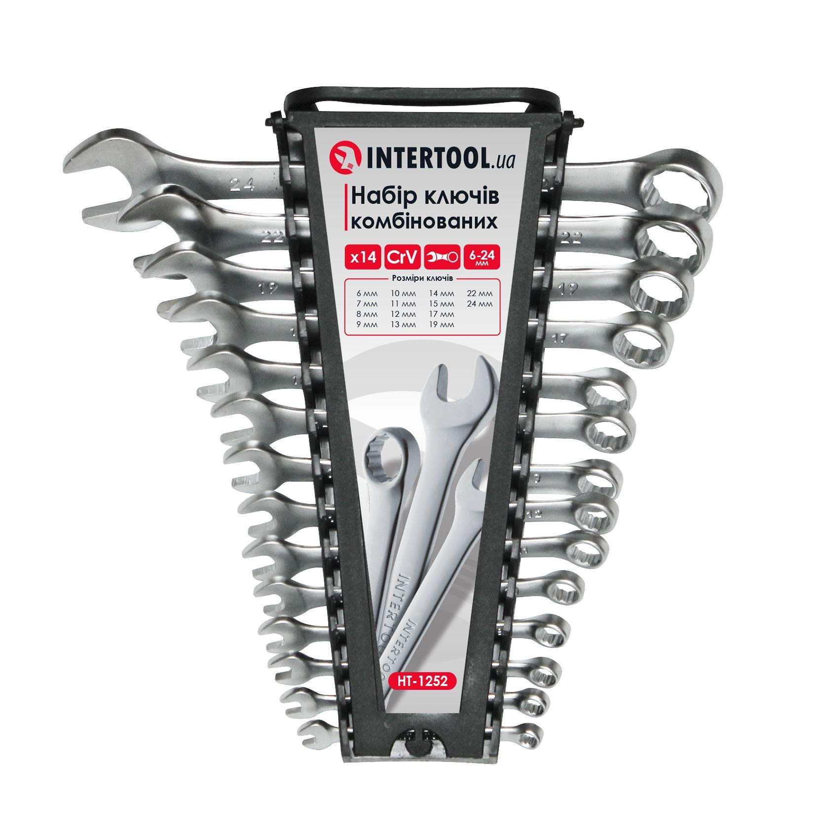 Набор ключей комбинированных Intertool 6-24 мм 14 шт. (НT-1252)