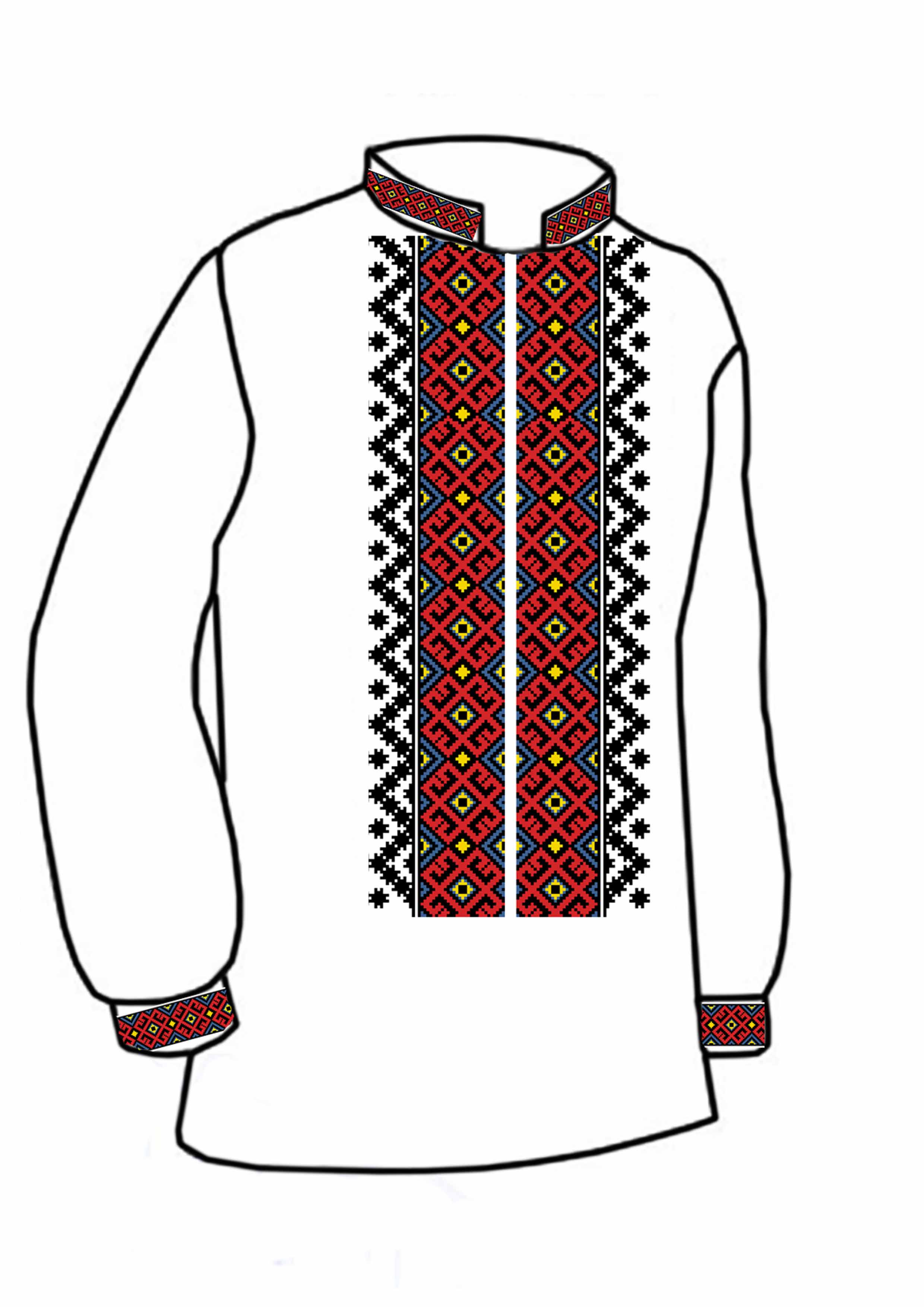 Заготовка для вишивки нитками або бісером сорочка СЧ-30 домоткане полотно Заготовка для вишивки нитками або бісером сорочка СЧ-30 домоткане полотно