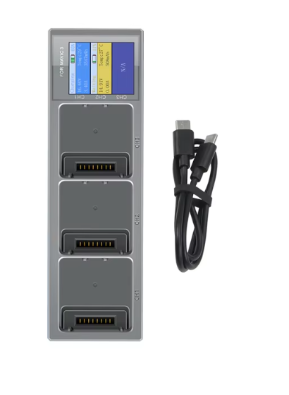 Зарядный хаб 3в1 для DJI Mavic 3 с цифровым дисплеем (25797140)