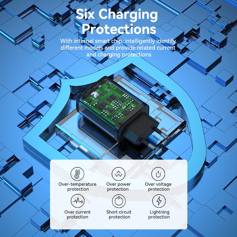 Зарядное устройство Vention 38W Type-C/USB 1.67A/12V 2-портовый USB A+C Черный (FBIB0-EU) - фото 8