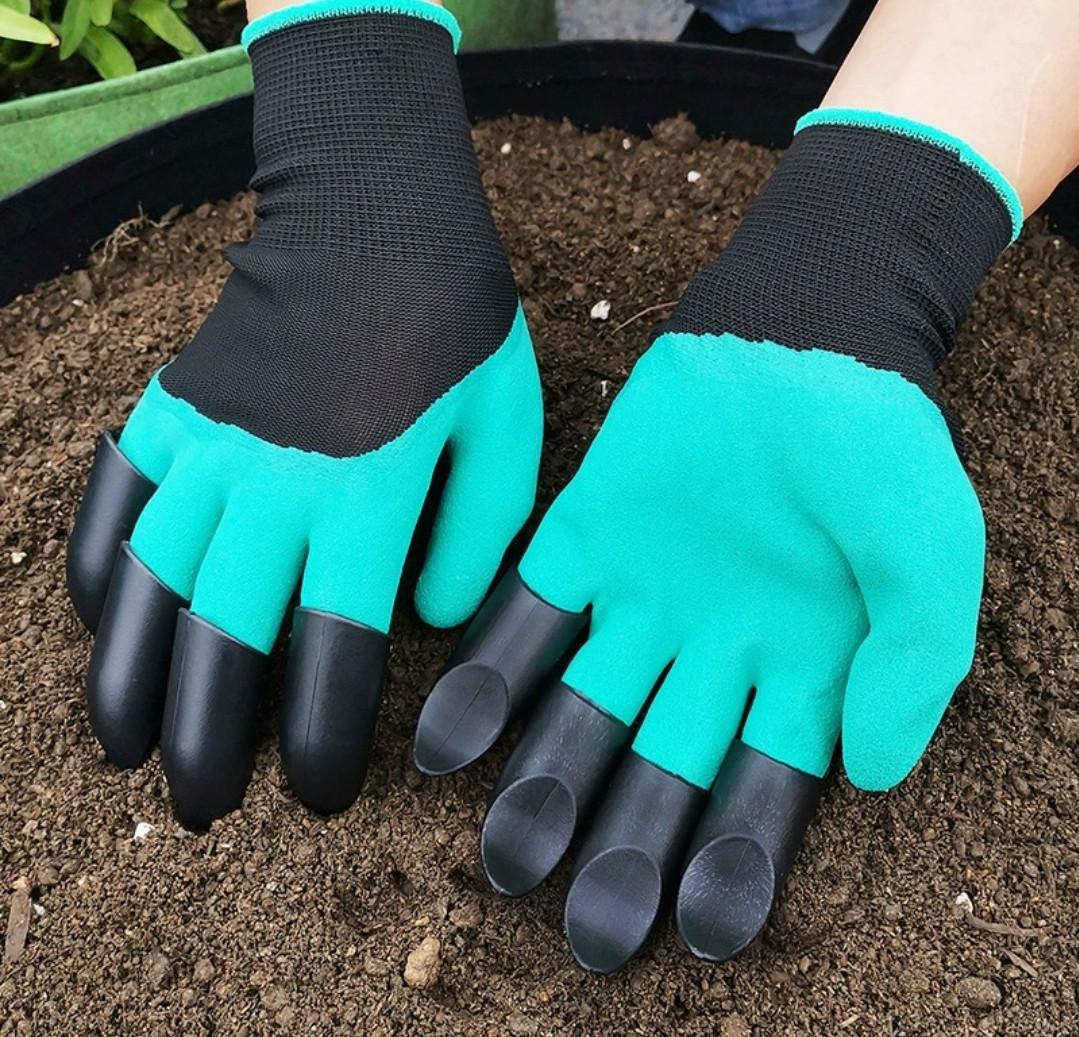 Рукавиці садові з кігтями універсальні водонепроникні Зелений (2589836151) - фото 2 Рукавиці садові з кігтями універсальні водонепроникні Зелений (2589836151) - фото 2