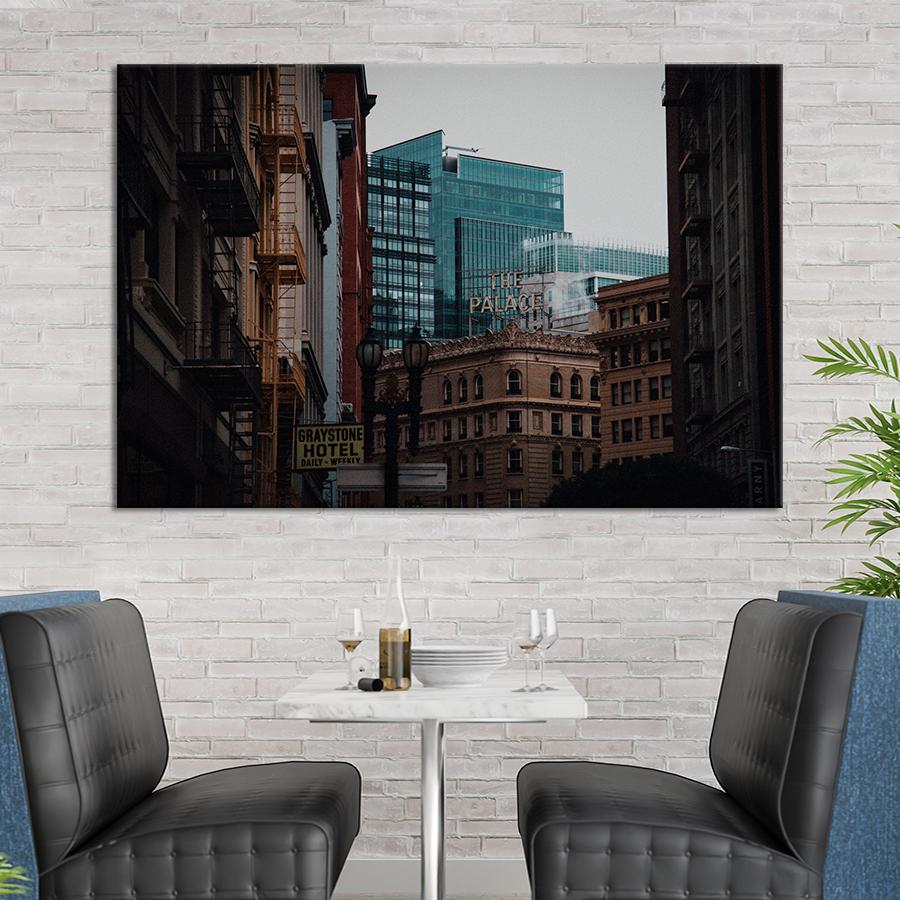 Картина город Классическая и современная архитектура 51x34 см (A590-1)