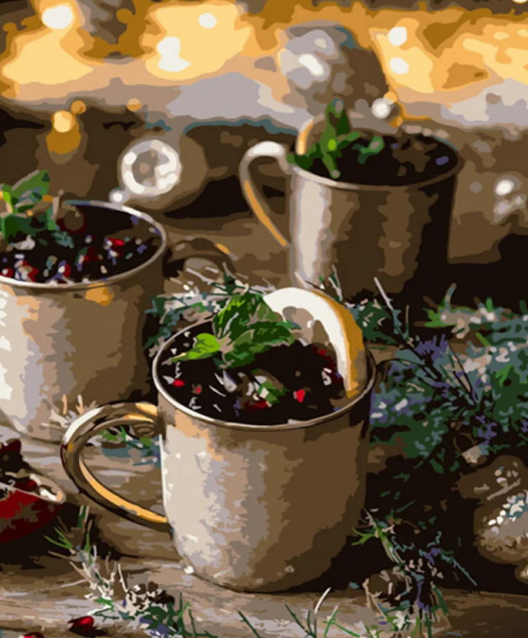 Картина по номерам Strateg Хвойный чай 40x50 см (GS626)