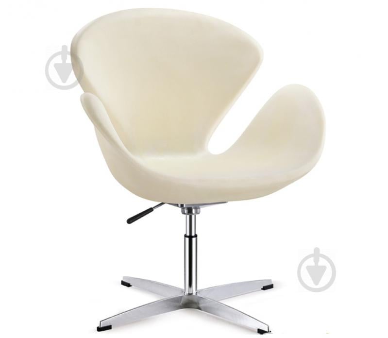 Кресло  дизайнерское SD Сван экокожа Белый (hub_vjiX62028)