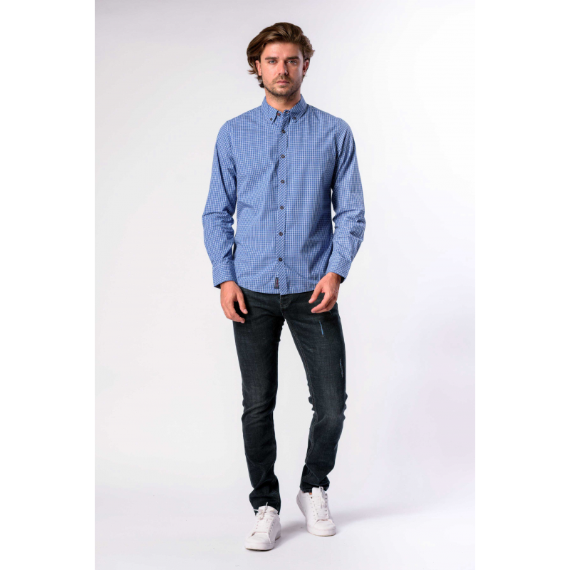 Сорочки чоловічі Lee Cooper 10295687 M Блакитний - фото 4