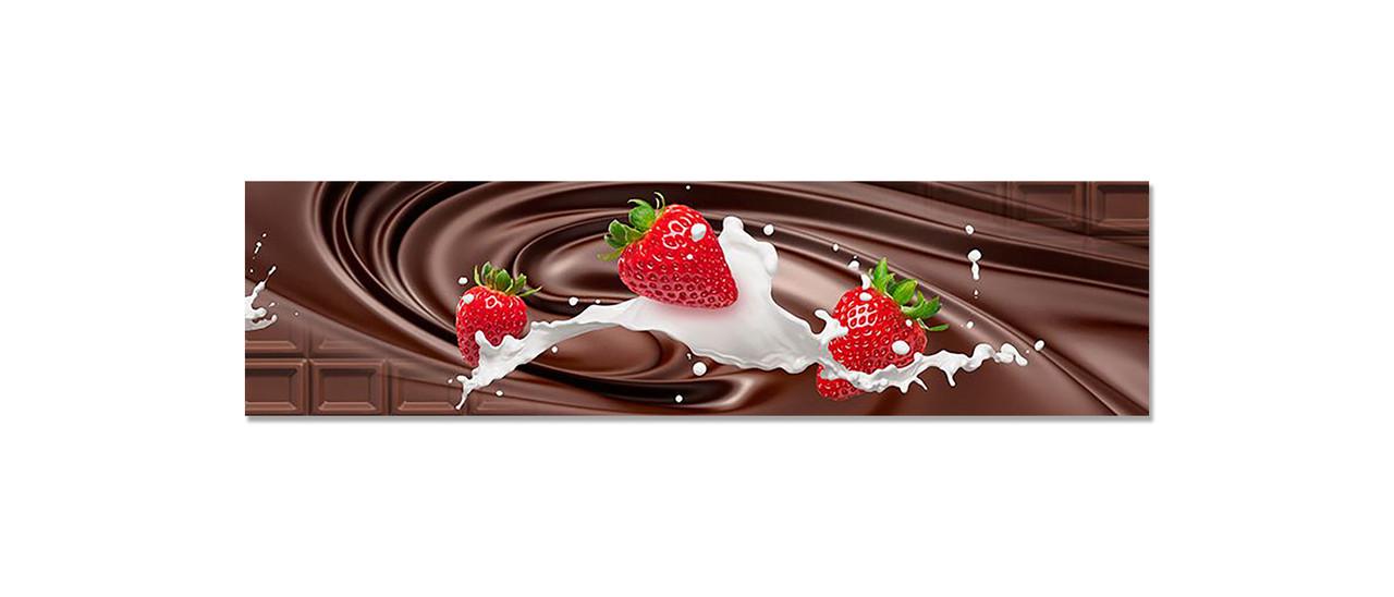 Наклейка виниловая на кухню Zatarga Клубника и Шоколад 650х2500 мм (1267839496)