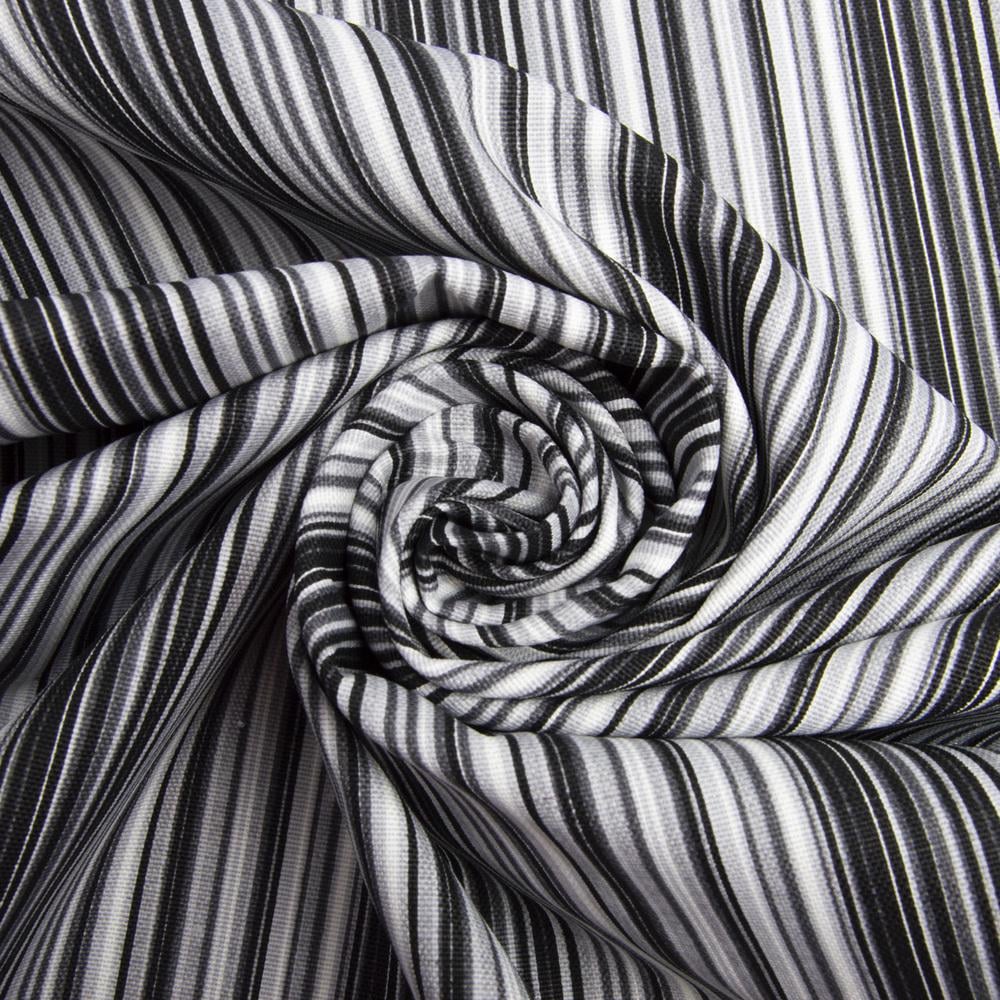 Тканина декоративна Смуги з водовідштовхувальним просоченням V-073 Чорно-сірий (24121)