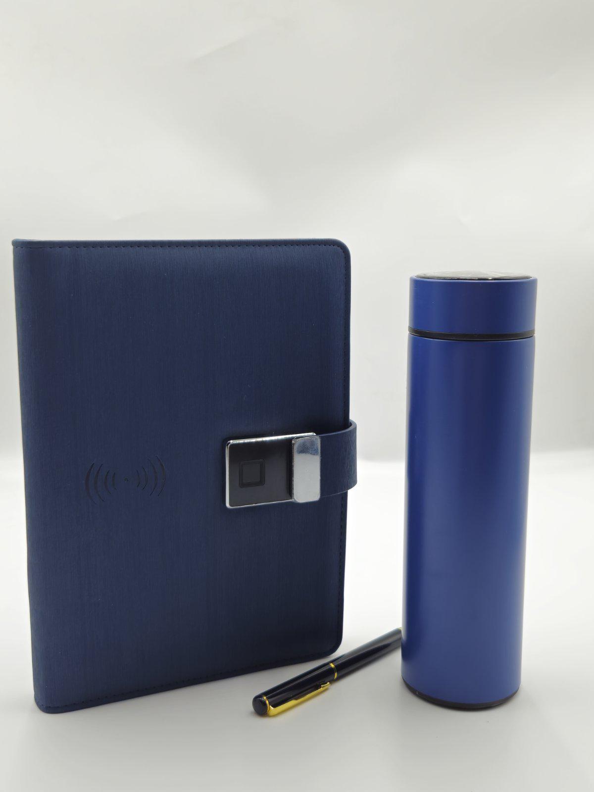 Смарт-блокнот-ежедневник с отпечатком пальца с беспроводной зарядкой/повербанком/флешкой 16 ГБ Синий (28794961) Смарт-блокнот-ежедневник с отпечатком пальца с беспроводной зарядкой/повербанком/флешкой 16 ГБ Синий (28794961)