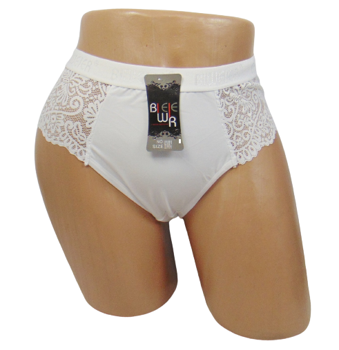Женские трусики высокие Biweier 9382 3XL Белый (1684359072)