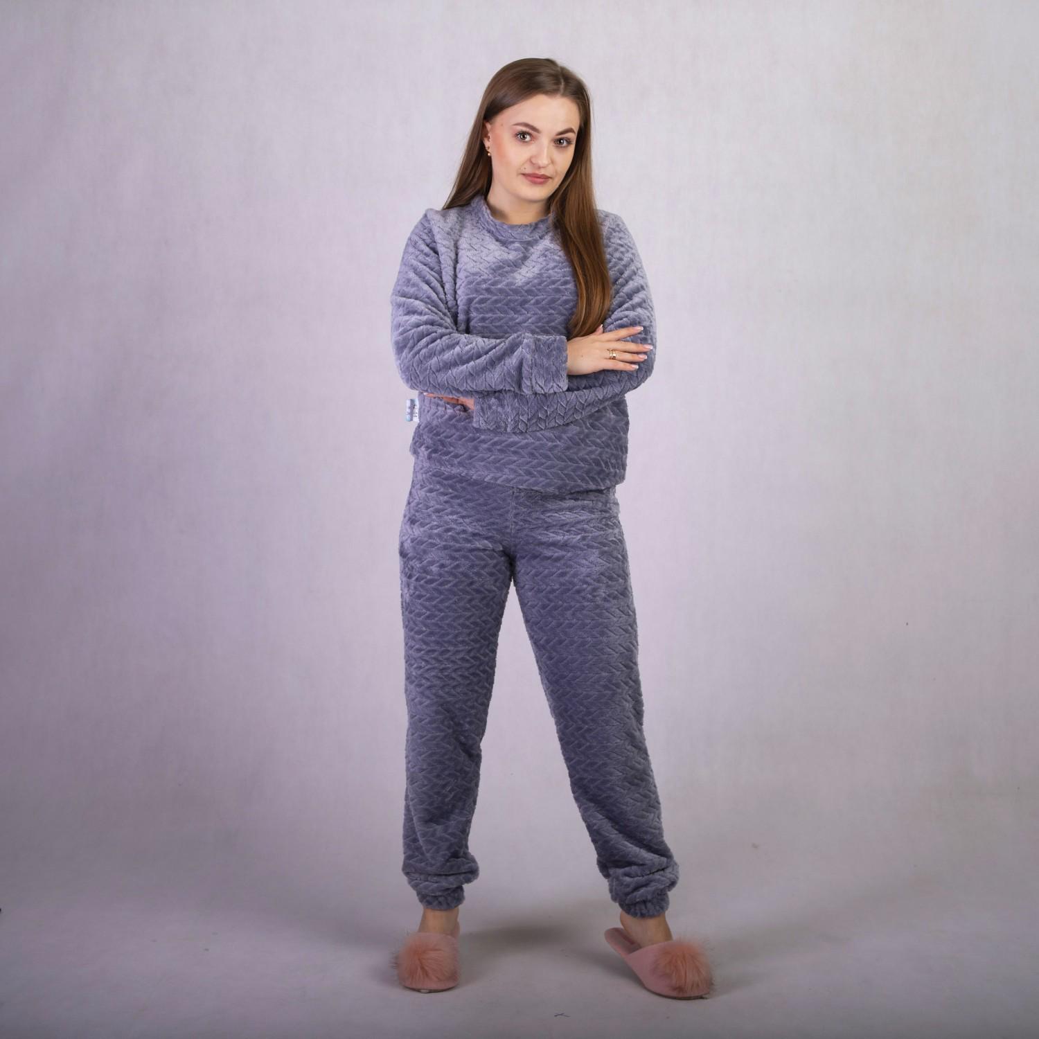 Пижама женская махровая GO-IN TN-2103 р. 54-56 Серый (TN-2103-4) - фото 2