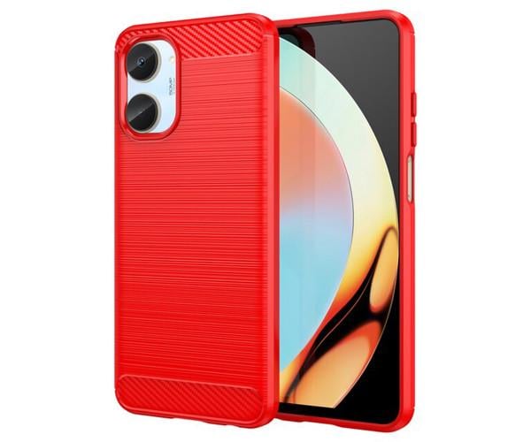  Чехол-накладка Polished Carbon для Realme 10 Pro+ Красный
