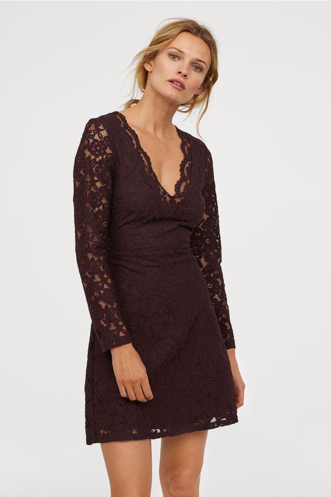 Платье H&M р. 40 Бордовый (664929b45)