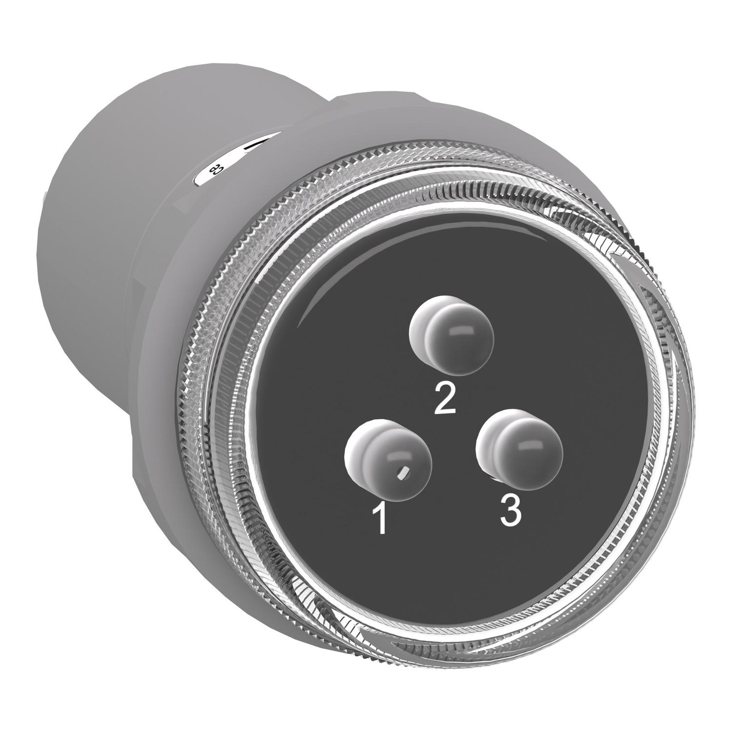 Лампа сигнальна Schneider Electric Harmony XB5 3 фази 30 мм 400V AC LED Білий (XB5EV57L4)