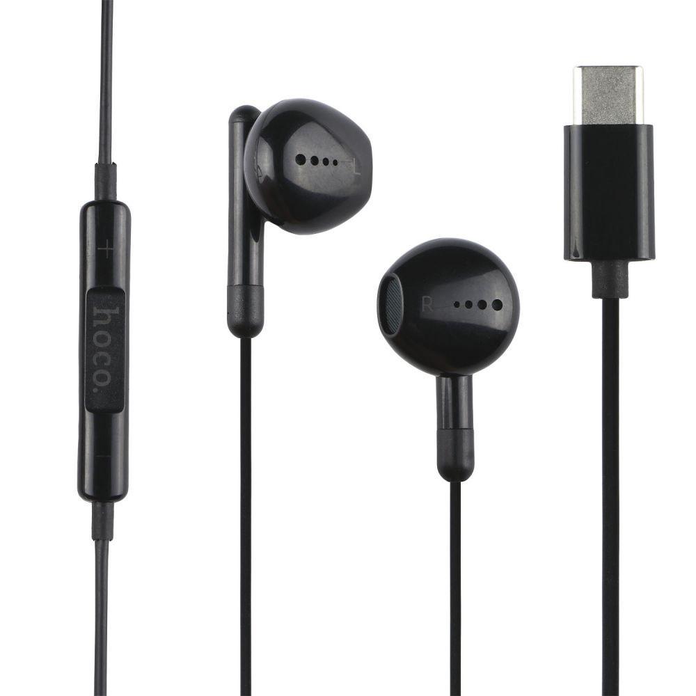 Навушники дротові Hoco M93 Type-C з мікрофоном та керуванням гучністю Чорний (1869174546)