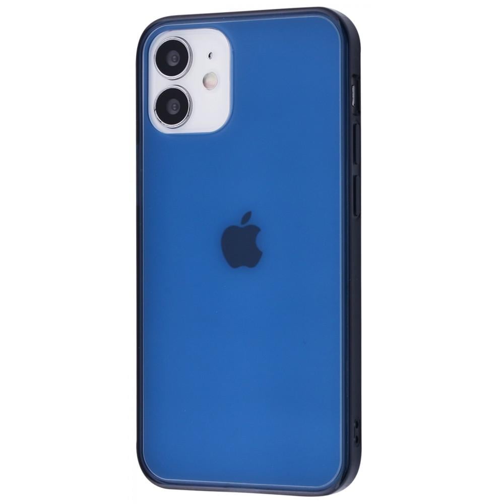 Чохол BaSEus Frosted Glass Protective case для iPhone 12 mini Navy Blue з малюнком