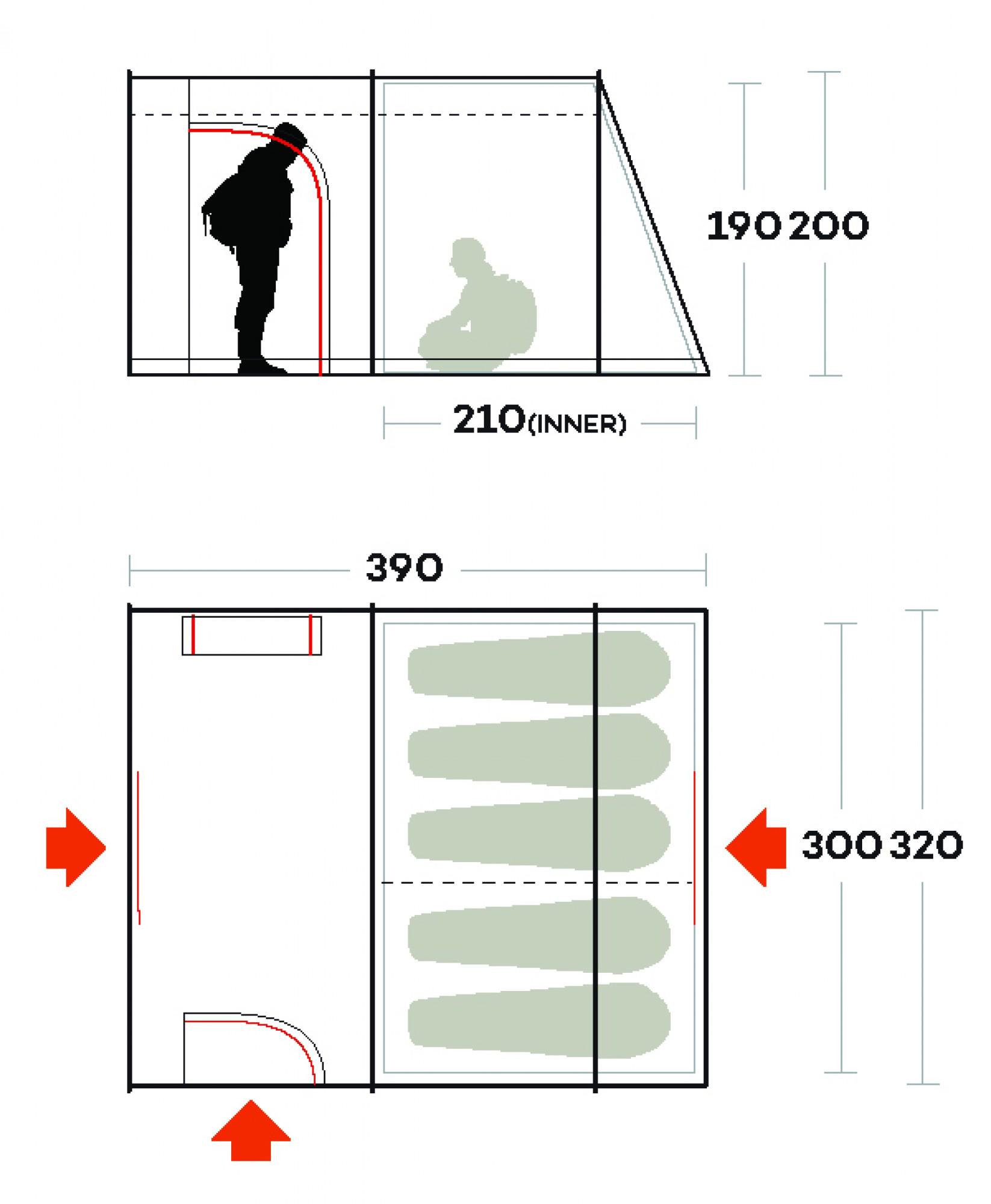 Намет Ferrino Fenix 5 Petrol (91193LBB) - фото 12 Намет Ferrino Fenix 5 Petrol (91193LBB) - фото 12