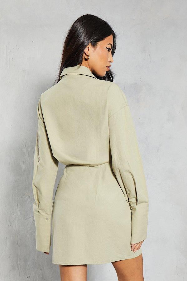 Сукня-сорочка Misspap базова бавовна Блідо-зеленний (29439451) - фото 3 Сукня-сорочка Misspap базова бавовна Блідо-зеленний (29439451) - фото 3