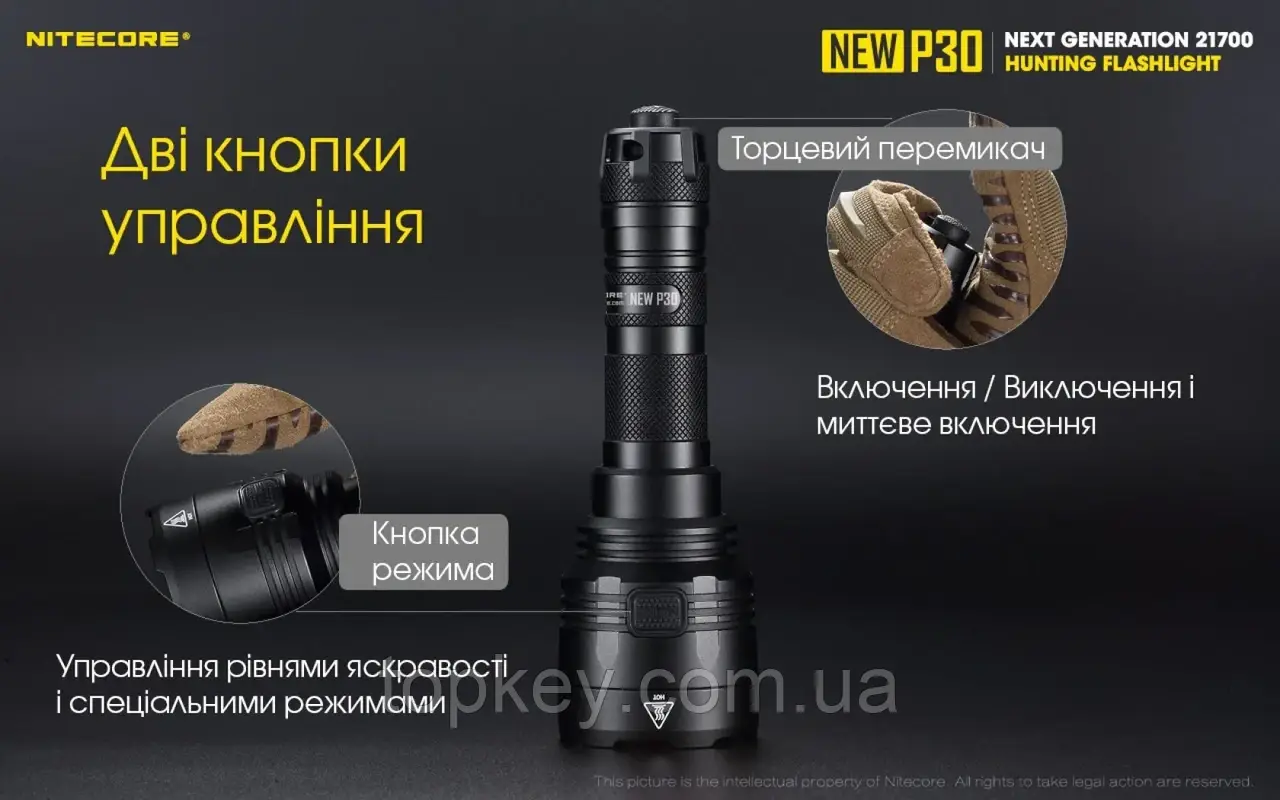 Ручний ліхтар Nitecore P30 1000 LUM (11401798) - фото 8