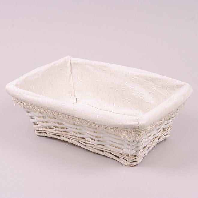 Корзина с тканью Flora Белый (38518)