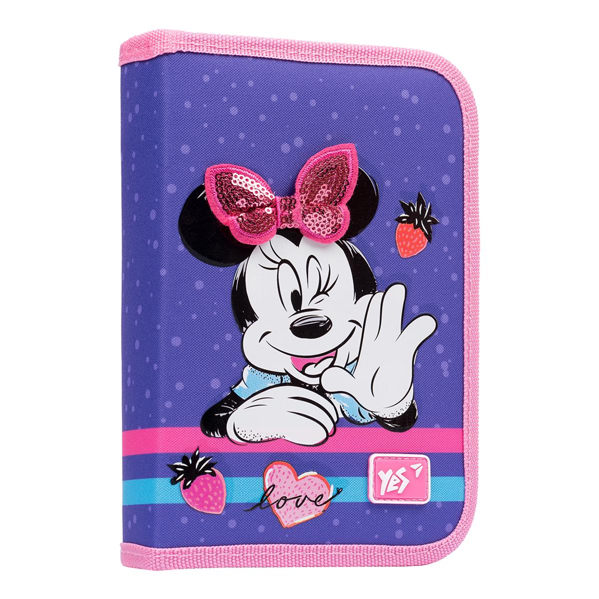 Пенал твердый YES одинарный с клапаном HP-03 Minnie Mouse Фиолетовый (533058)