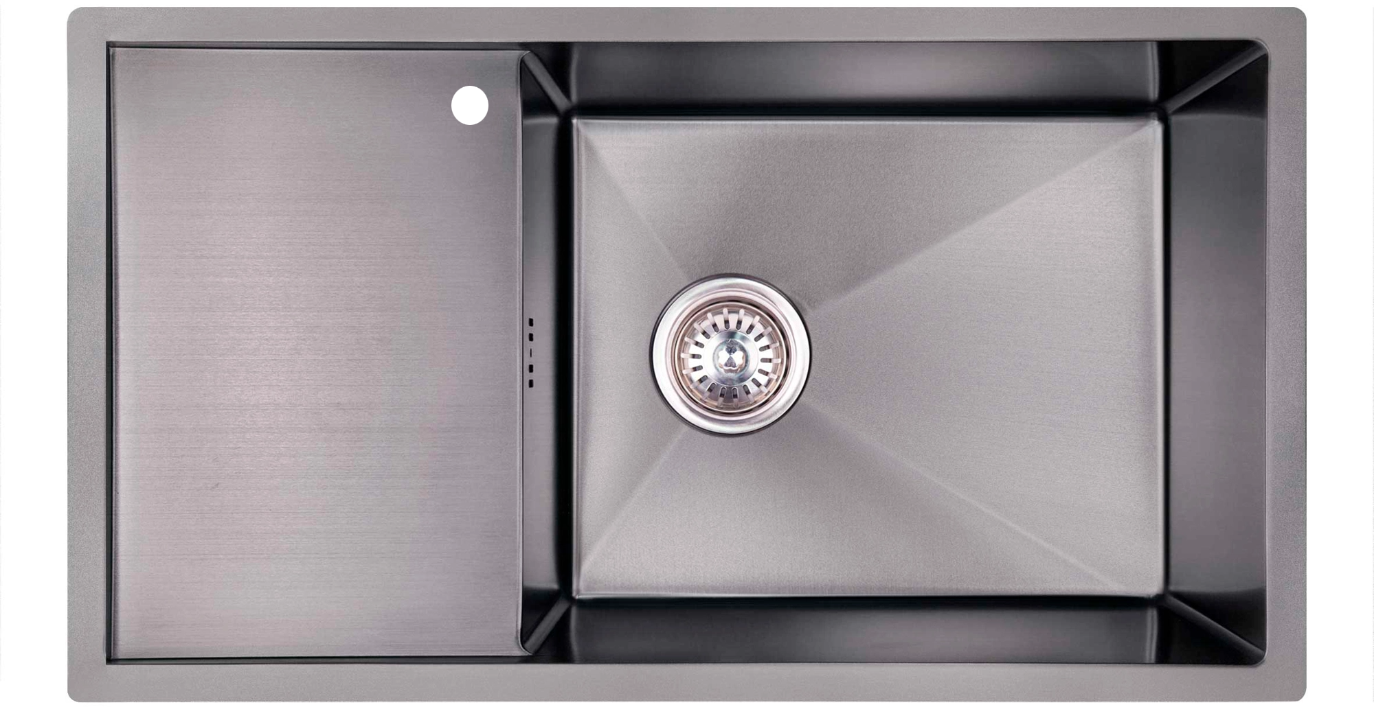 Мойка для кухни Kroner чаша справа с черной PVD поверхностью 78x44 (9c5765b2)