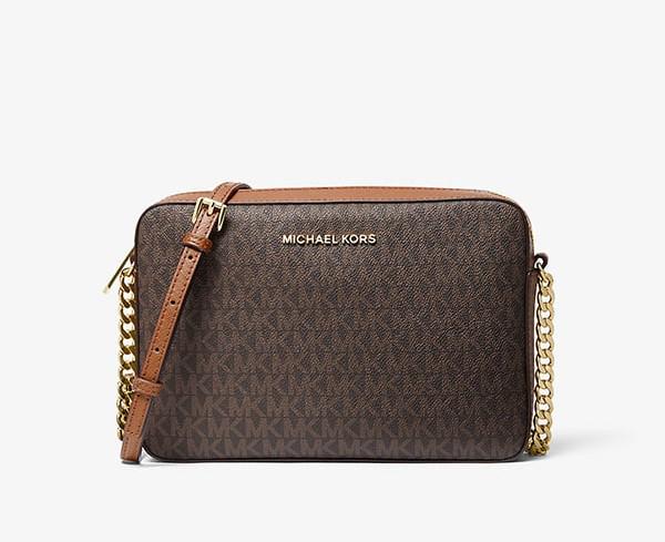 Жіноча сумка Michael Kors Jet Set Logo Brown (MK-297859)