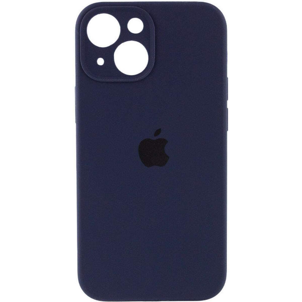 Противоударный чехол для Apple iPhone 15 Silicone Full Case AA Camera Protect / Dark Blue
